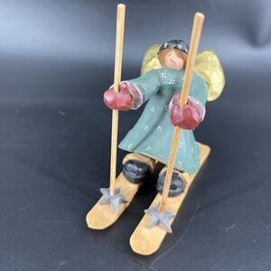 Williraye Studio Angel Skiing Girl Resin Figurine